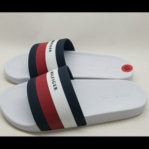 Tommy Hilfiger-Men’s slides - White-Red and Blue